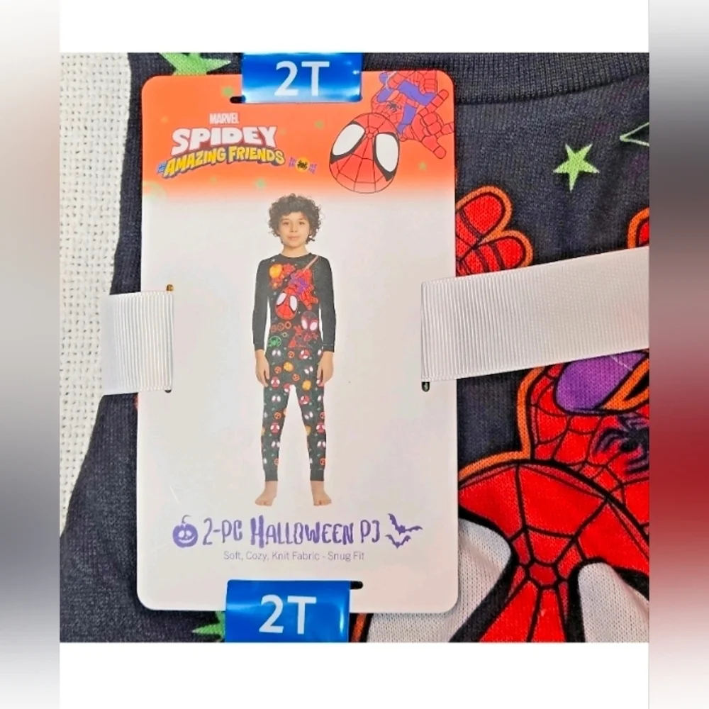 Spiderman Black 2 Piece Halloween Pajamas Boys 2T By Marvel